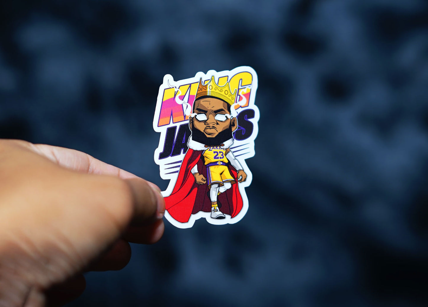 Lebron King James die cut sticker for Car Laptop Wall Water bottle Sports Los Angeles Lakers Basketball