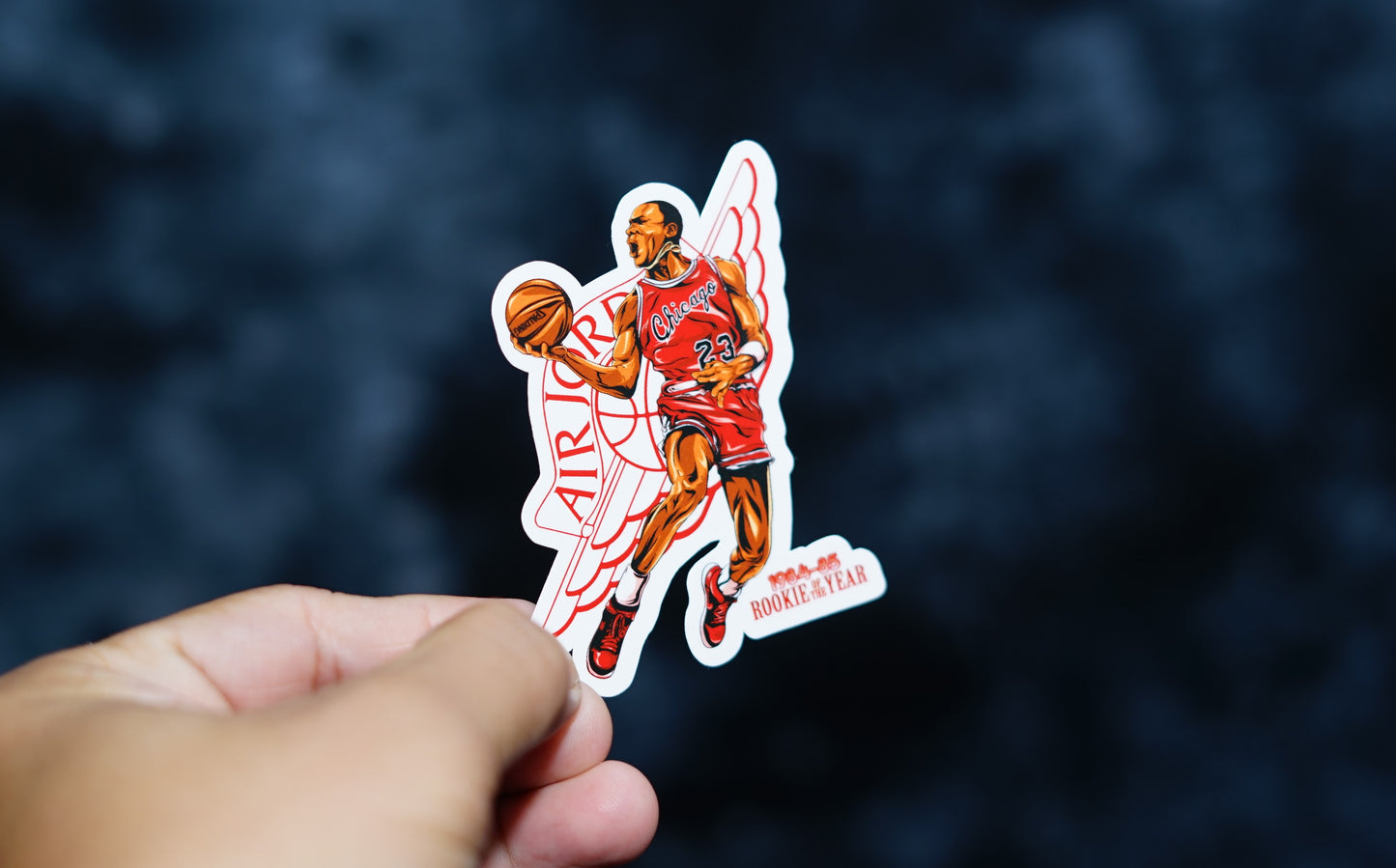 Michael Air Jordan Chicago Bulls Basketball Die Cut Sticker for Laptop Wall Water bottle Yeti Nba