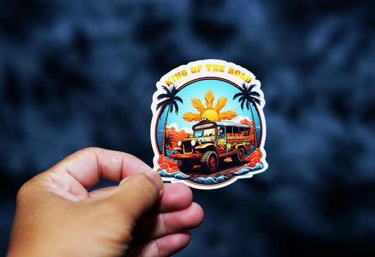 Filipino King of the road Philippine Jeepney die cut sticker for Car Laptop Wall Water bottle Filipino Pinoy Pinay Philippines