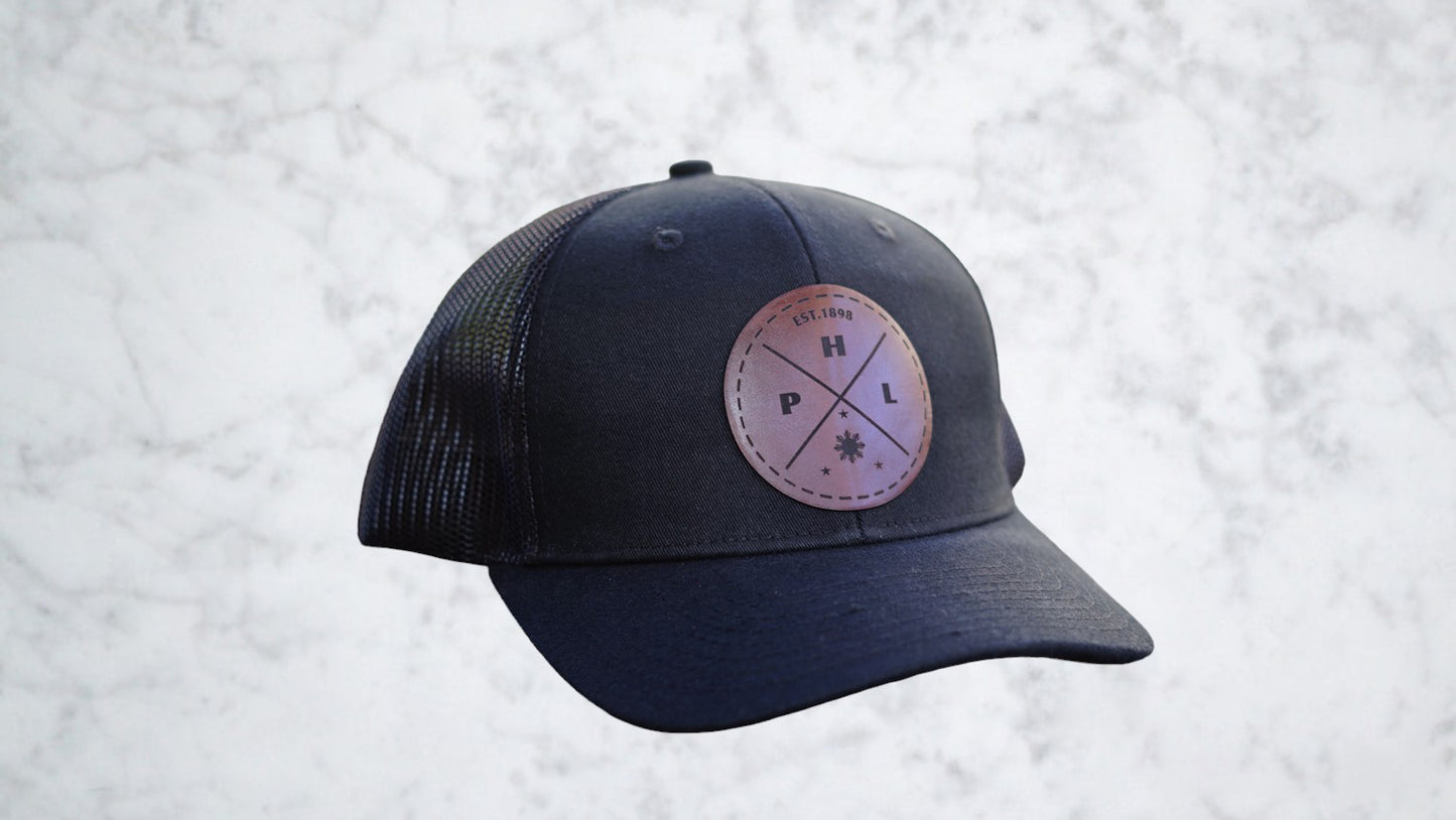 Filipino Gift Stars and Sun PHL engraved Est. 1898 leather patch camo mesh cap Caps Snapback mesh cap