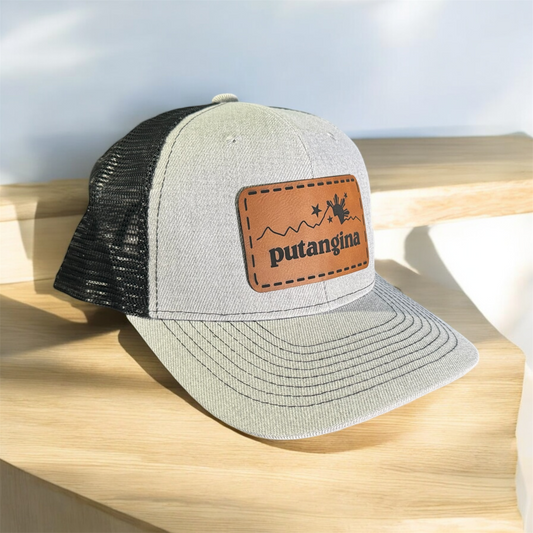 Filipino Gifts Putangina engraved leather patch camo mesh cap snapback mesh cap