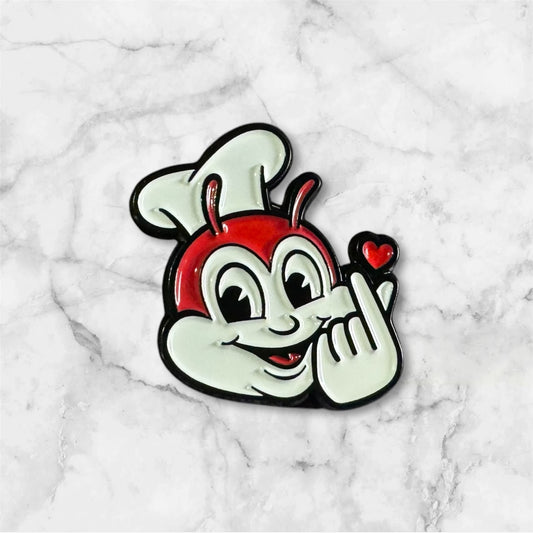 1" Jollibee Finger Heart Soft Enamel Pin Philippines Filipino Pinoy Pinay Pinas Pilipinas