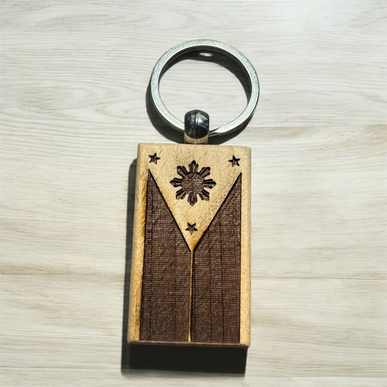 Filipino Gifts Wooden Key Chain Philippine Flag Mabuhay Baybayin Script Engraved Philippines Pilipinas Pinoy Pinay