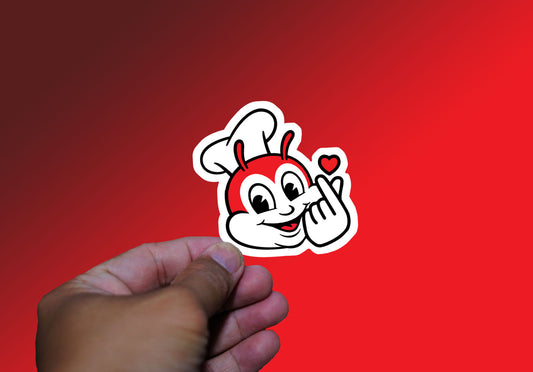 Jollibee Die Cut Finger Heart die cut sticker for Car Laptop Wall Water bottle Filipino Pinoy Pinay Philippines