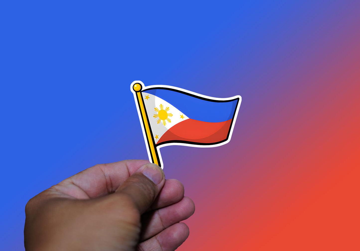 Filipino Gifts Philippine Flag Die Cut Sticker for Car Laptop Wall Water bottle Filipino Pinoy Pinay Philippines