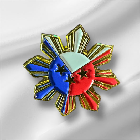 1" Stars and Sun Soft Enamel Pin Philippines Filipino Pinoy Pinay Pinas Pilipinas