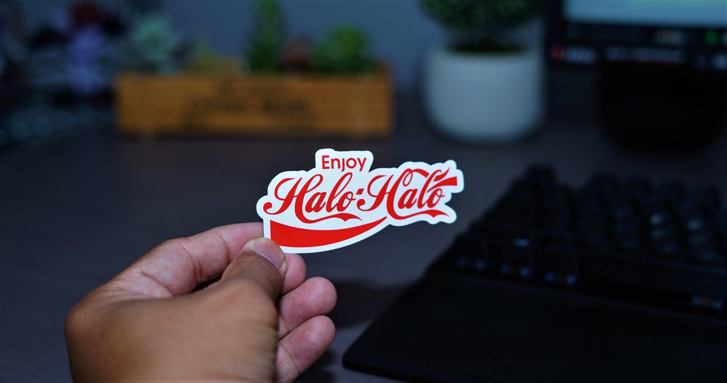 Enjoy Halo-Halo Die Cut Sticker for Laptop Wall Water bottle Yeti Filipino Pinoy Pinay - Sari Sari Tindahan