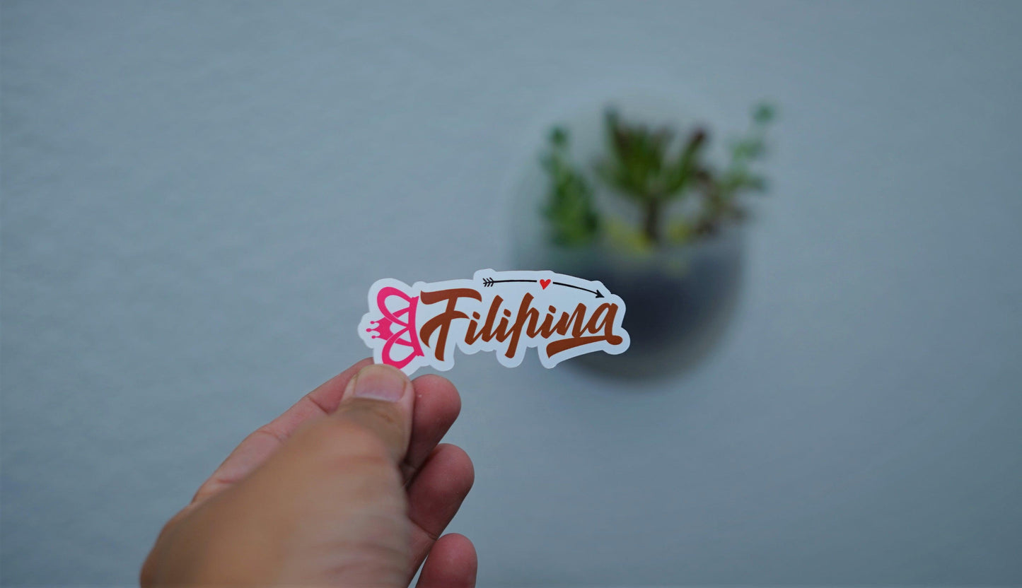 Filipina Pinay Die Cut Stickers for Laptop Wall Water bottle Yeti Filipino Pinoy Philippines - Sari Sari Tindahan