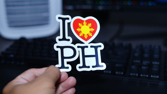 I heart PH Die Cut Sticker for Laptop Wall Water bottle Yeti Filipino Pinoy Pinay Philippines - Sari Sari Tindahan