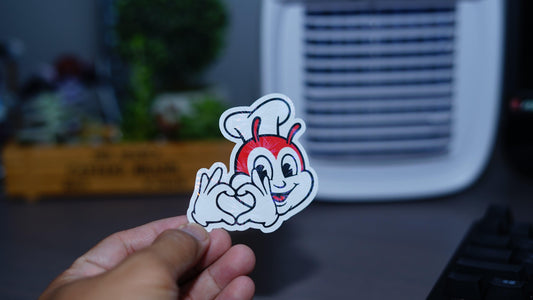 Jollibee Die Cut Hand Heart die cut sticker for Car Laptop Wall Water bottle Filipino Pinoy Pinay Philippines - Sari Sari Tindahan