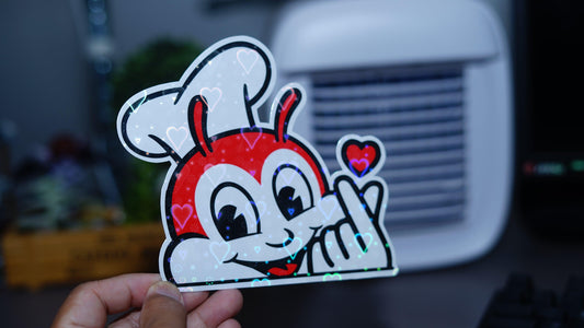 Jollibee Peeker Die Cut Sticker for Car Laptop Wall Water bottle Filipino Pinoy Pinay Philippines - Sari Sari Tindahan