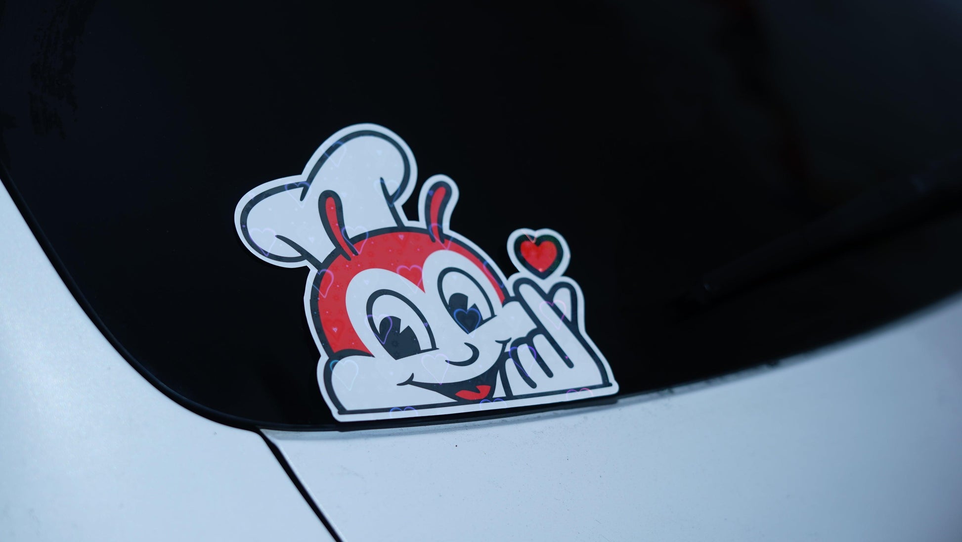 Jollibee Peeker Die Cut Sticker for Car Laptop Wall Water bottle Filipino Pinoy Pinay Philippines - Sari Sari Tindahan