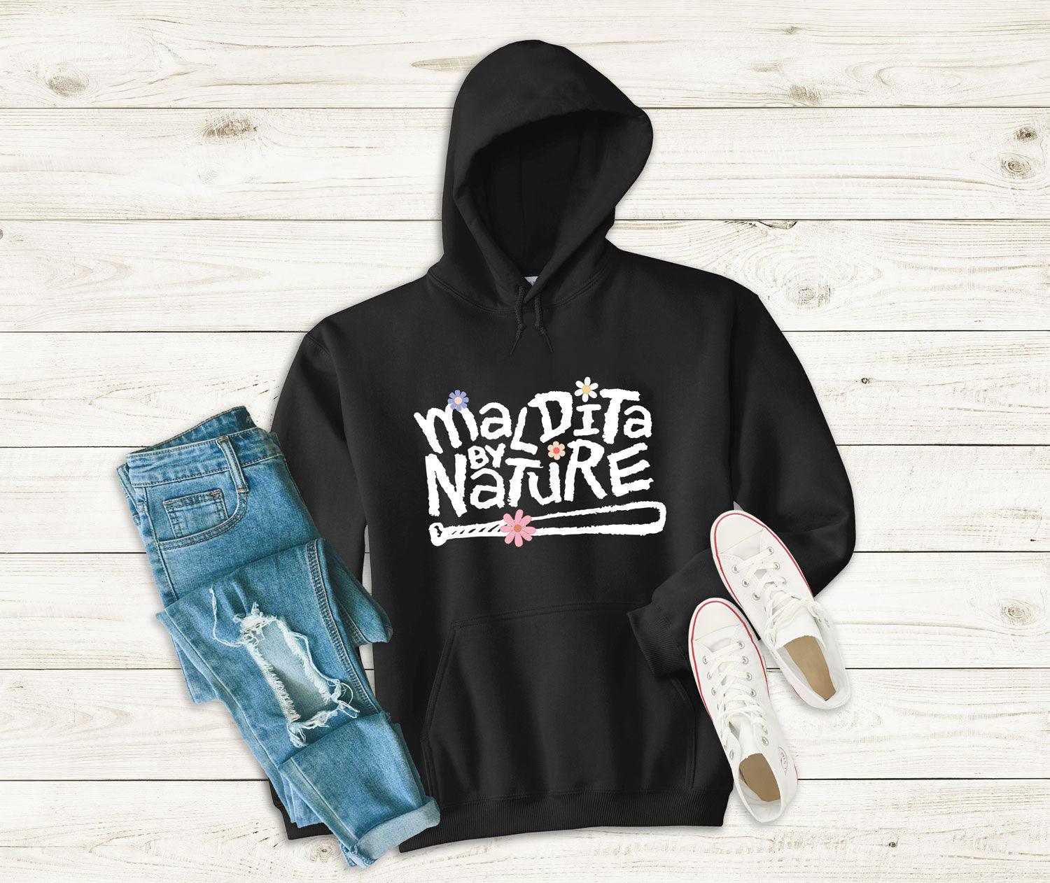 Maldita by Nature - Long Sleeve Unisex Hoodie fUNNY Filipino Pinoy Pinay Gift Mabuhay - Sari Sari Tindahan