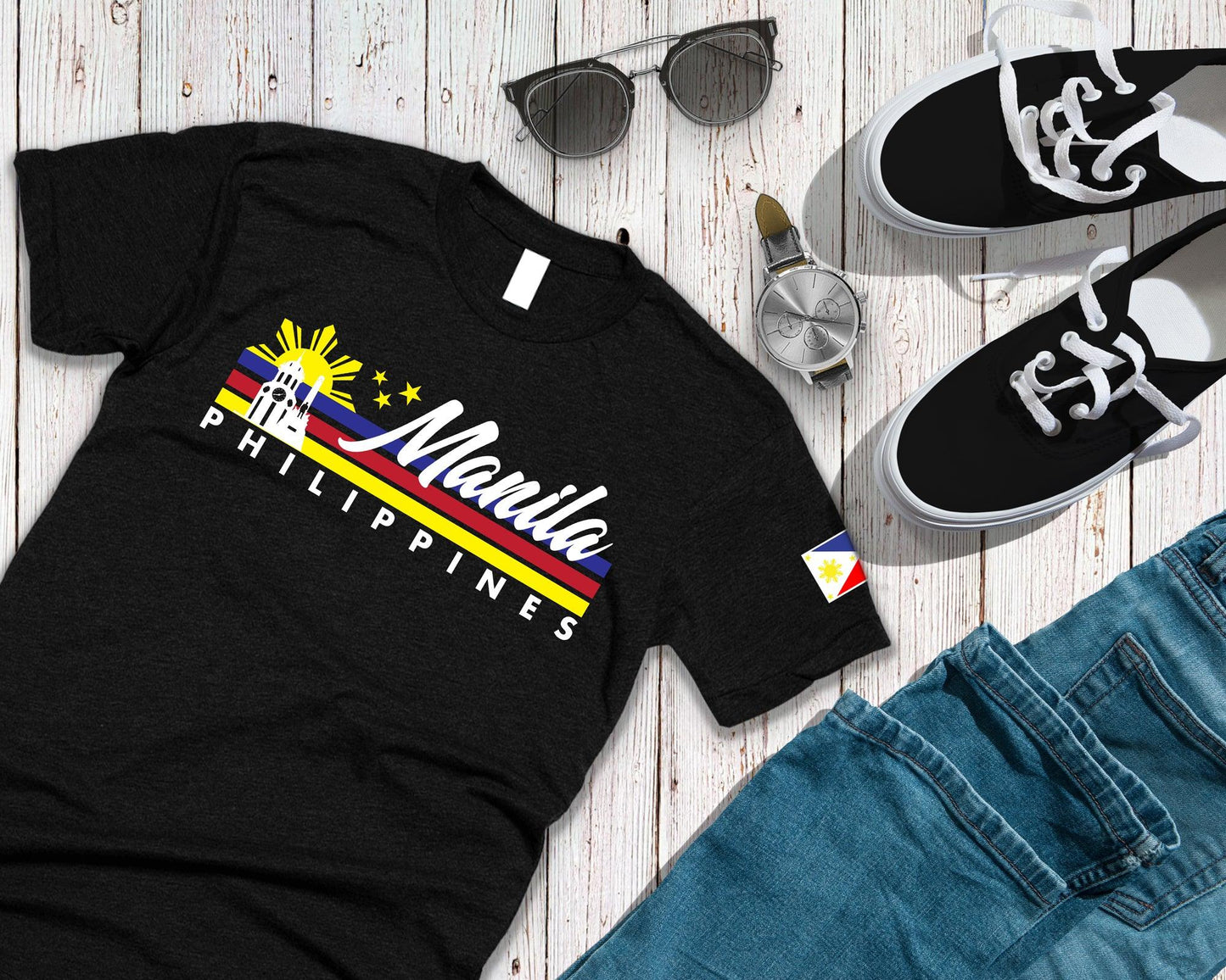 Manila Philippines - Unisex T-Shirt Filipino Pinoy Pinay Mabuhay - Sari Sari Tindahan