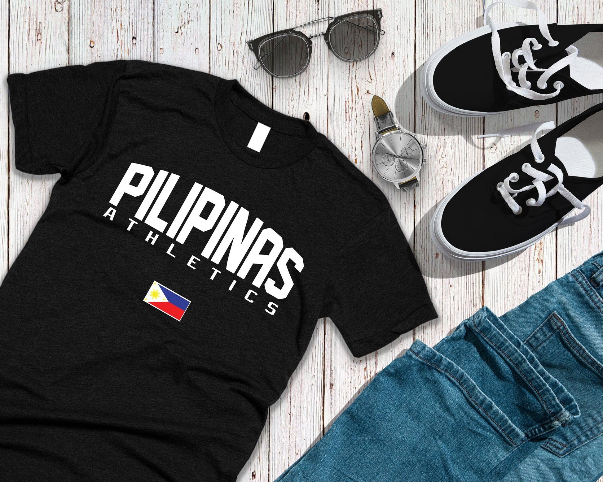 Pilipinas Athletics - Unisex T-Shirt Filipino Pinoy Pinay Mabuhay - Sari Sari Tindahan