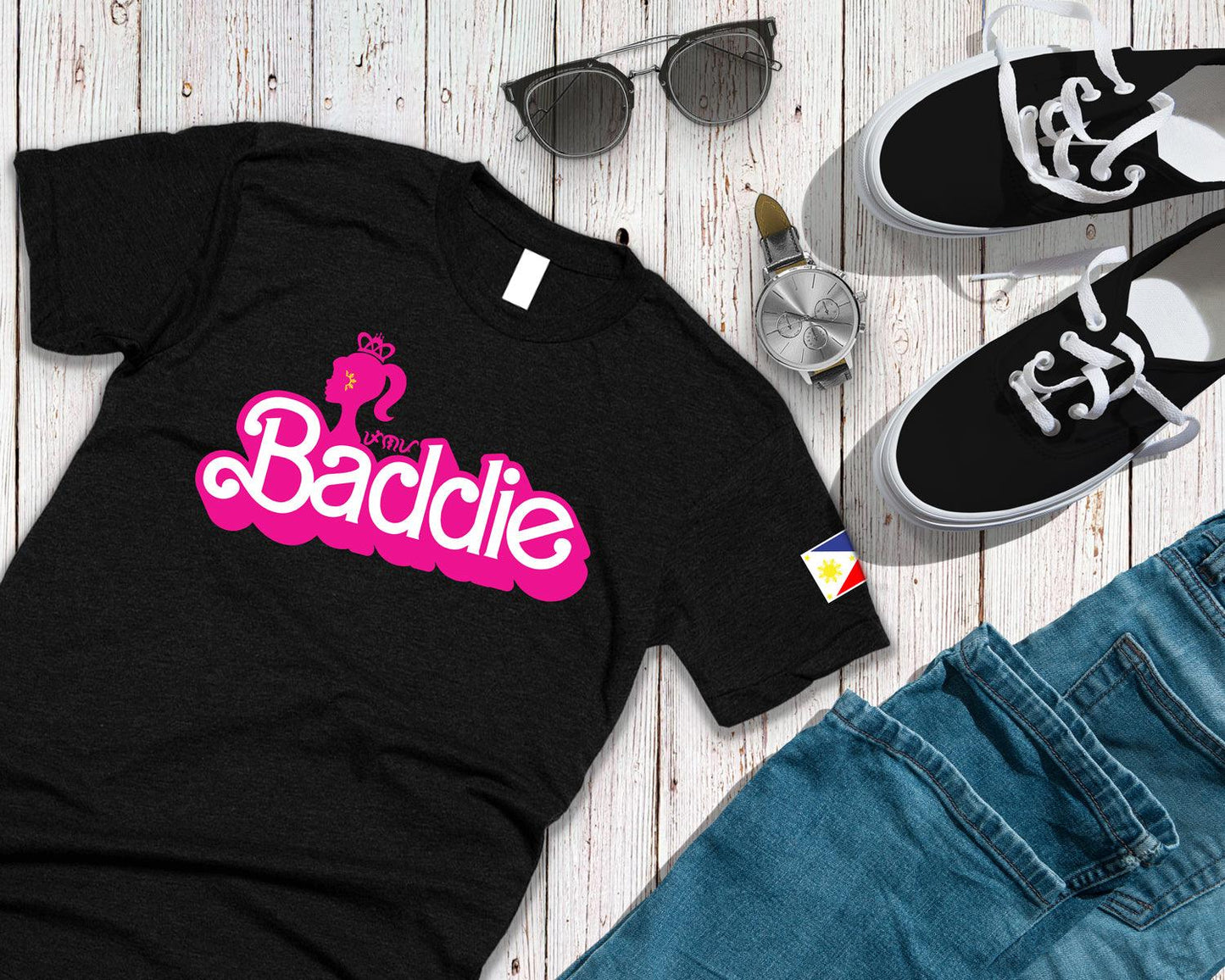 Pinay Baddie - Unisex T-Shirt Filipino Pinoy Pinay Mabuhay Pilipinas - Sari Sari Tindahan