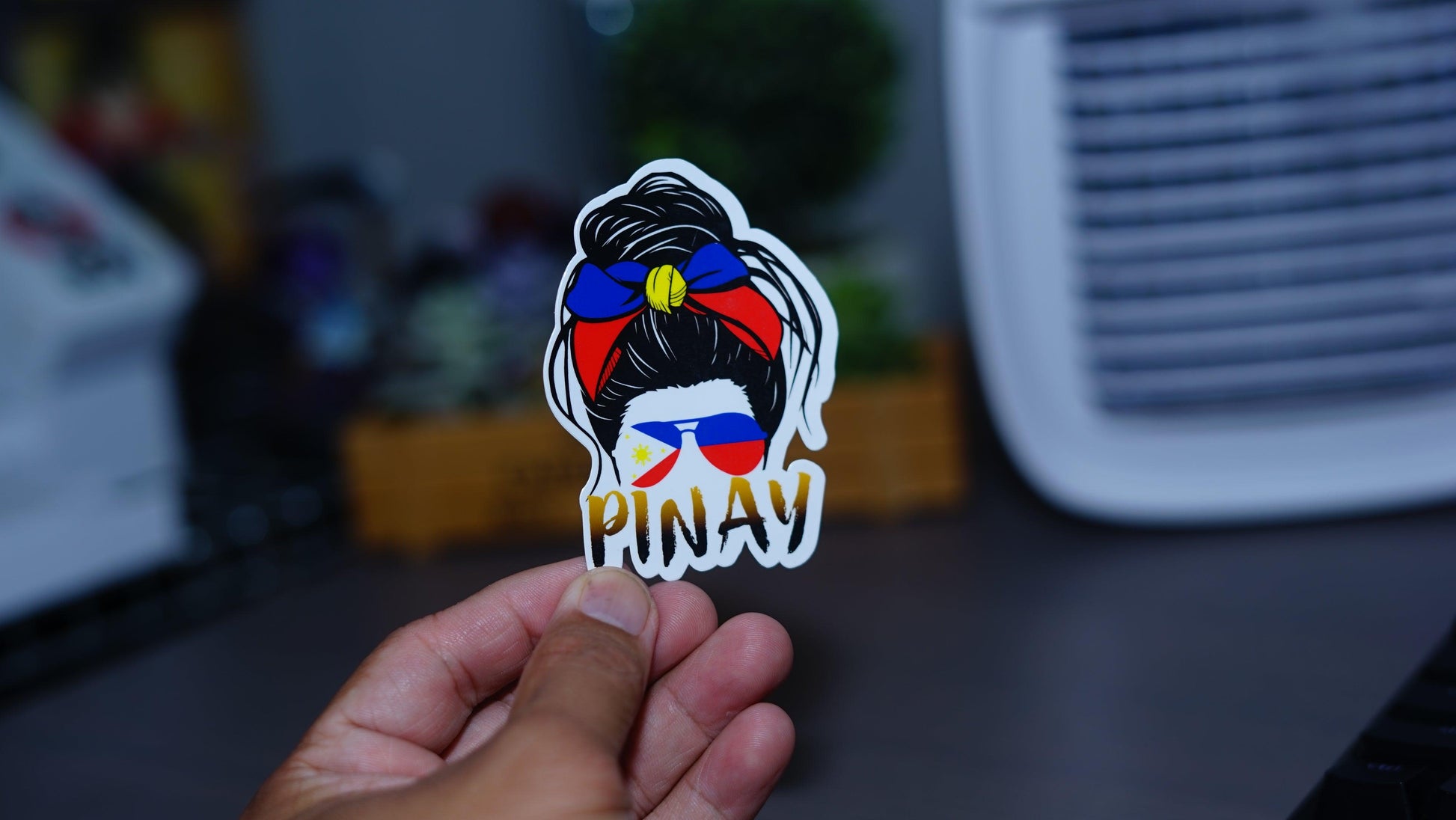 Pinay Messy Bun die cut sticker for Car Laptop Wall Water bottle Filipino Pinoy Pinay Philippines - Sari Sari Tindahan