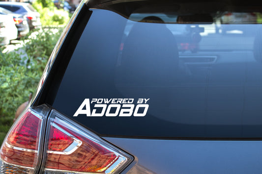 Powered by Adobo Pilipinas Filipino Pinoy Vinyl Decal Sticker Car Window Filipino Gifts