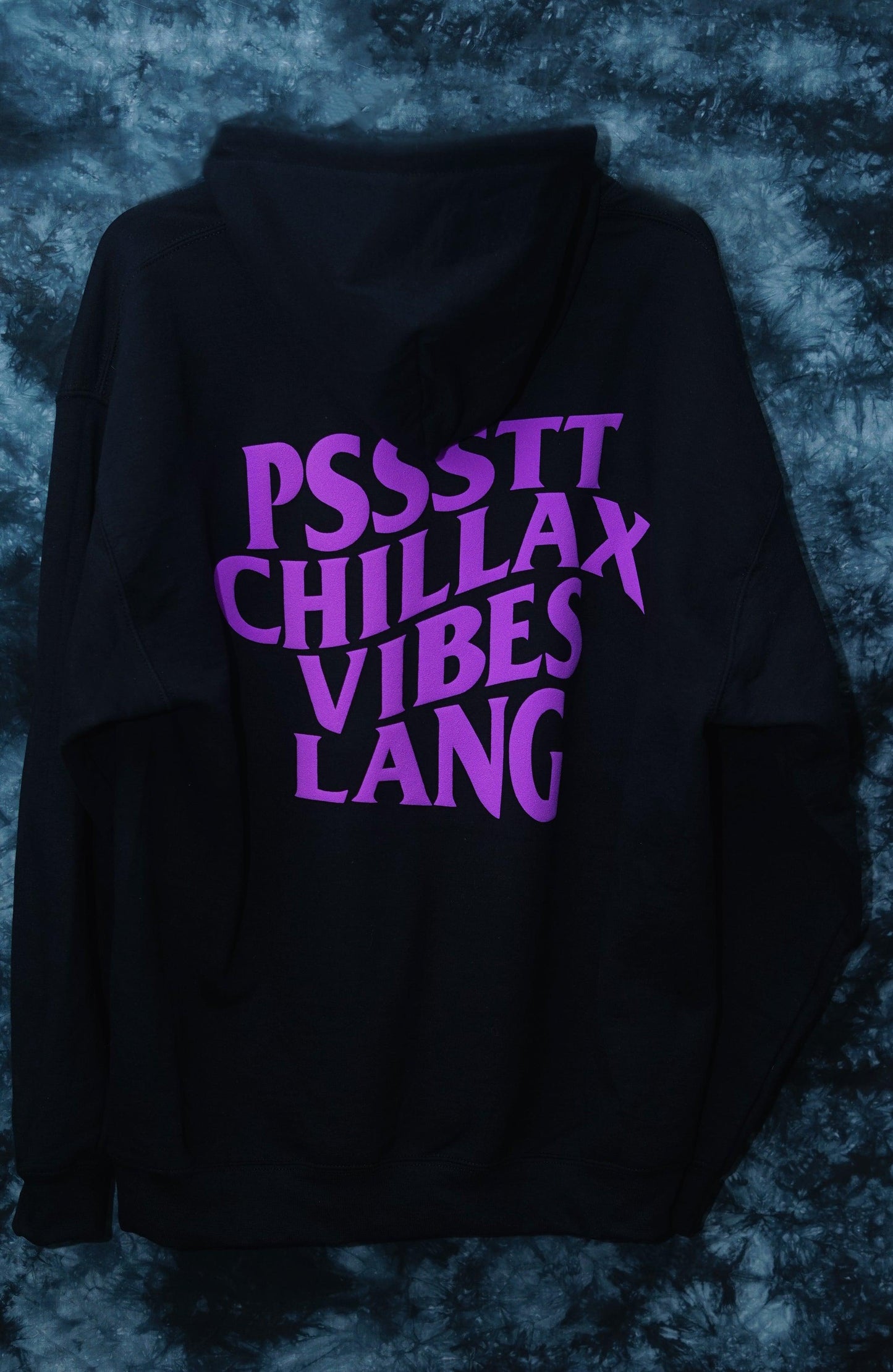 Pssstt Chillax Vibes Lang Sleeve Unisex Flock Printed Hoodie Filipino Pinoy Pinay Mabuhay Philippines Pinas Pilipinas - Sari Sari Tindahan