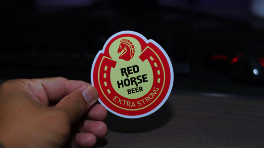 Red Horse Beer Die Cut Stickers for Laptop Wall Water bottle Yeti Filipino Pinoy Pinay Philippines - Sari Sari Tindahan