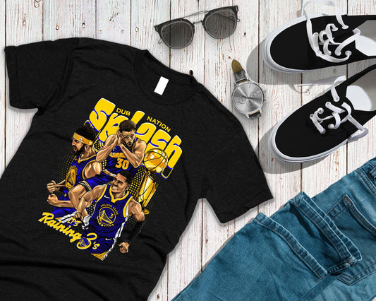 Splash Trio Dub Nation - Unisex T-Shirt Sports Golden State Warriors Basketball - Sari Sari Tindahan