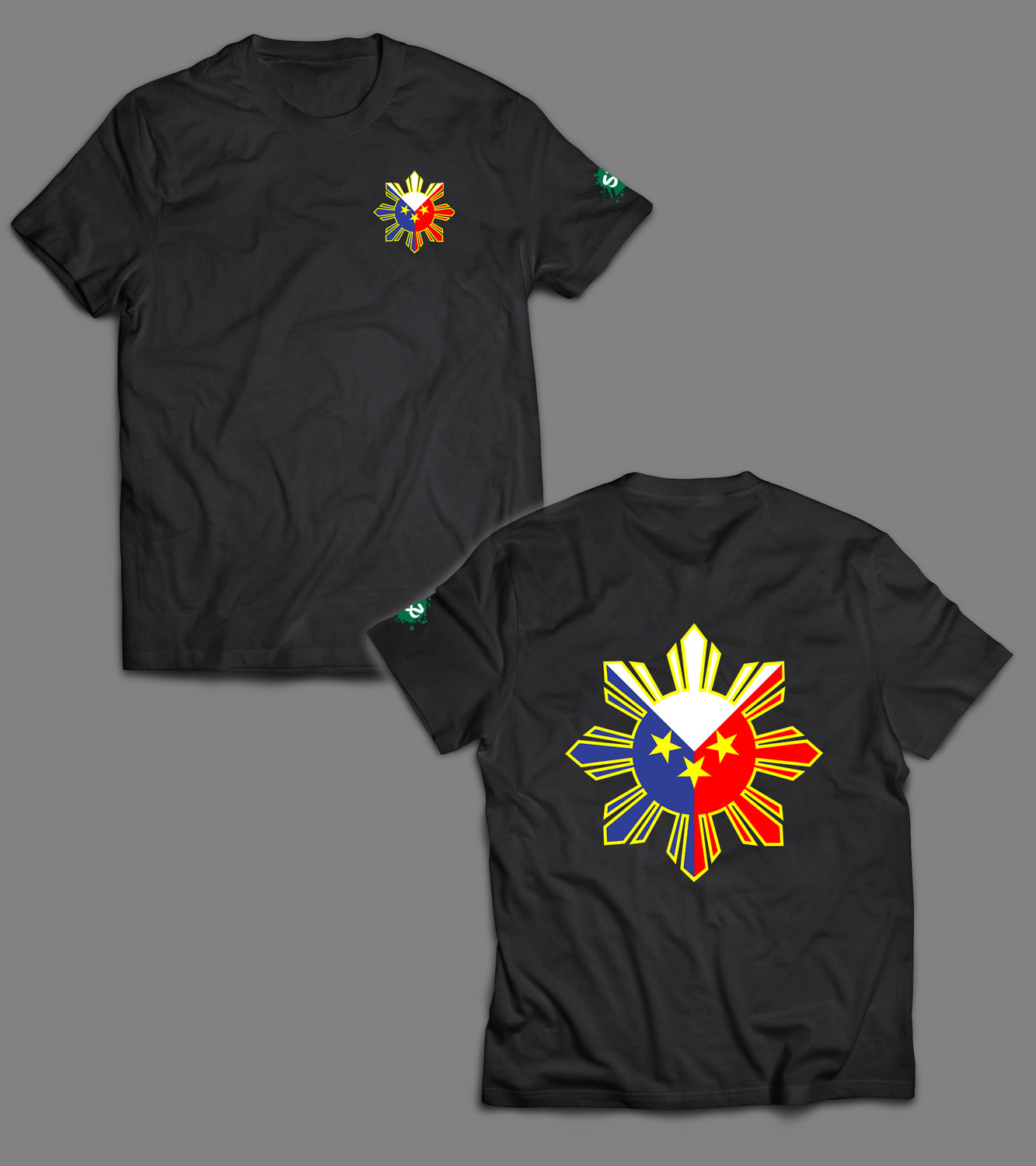 Stars and Sun Front and Back - Unisex T-Shirt Filipino Pinoy Pinay Mabuhay Filipino Gifts